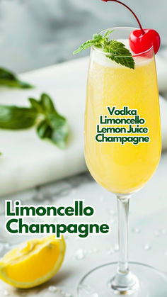 Limoncello Champagne Bridal Breakfast, Limoncello Drinks, Limoncello Cocktail, Limoncello Cocktails, Summer Vodka Cocktails