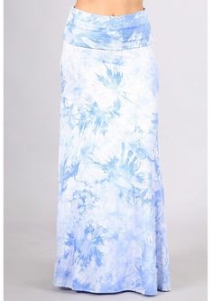 Proudly Made in USA This Tie Dye Full Length Maxi Skirt offers a sophisticated bohemian look with a wide fold-over waistband for extra tummy support. Crafted in the USA with ultra-soft and stretchy fabric, the relaxed fit is perfect for all sizes and provides all-day comfort. Ideal for lounge wear, travel, vacation, beach, and everyday wear. Maxi Skirt Sky Blue Tie Dyed Fold Over Waist Luxuriously Soft Material 95% Rayon, 5% Spandex Hand Wash, Line Dry Length 39.5", but varies with fold over Wai Bohemian Lounge, Vintage Floral Skirt, Tie Dye Maxi Skirt, Resort Beach, Travel Wear, Tube Top Dress, Skirt Trends, High Low Skirt, Tie Dye Maxi