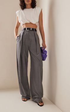 Elevate your office wardrobe with these Custom-made Grey Pleated Formal Pants. Tailored for a semi-flair, loose fit, and high-waisted design, they offer both style and comfort for any occasion. Perfect for office wear or casual outings, every pair is meticulously crafted to ensure a flattering fit and timeless elegance. Experience authenticity and superior quality with these versatile, chic pants. Embrace sophistication with a touch of ease and shop now to refine your attire. Product Features: High-Quality Fabric: Crafted from premium grey fabric, offering durability and a sophisticated look. Wide-Leg Design: Features a wide-leg silhouette, ensuring comfort and a contemporary style. Pleated Detail: The trousers are accentuated with elegant pleats, adding a touch of refinement. High Waist: High-waisted Work Pants For Office With Welt Pockets, Tailored High Waist Work Pants, High-waisted Work Pants With Belt Loops, Tailored High-waist Pants For Workwear, Tailored Wide-leg Work Pants For Office, Office High Waist Wide Leg Pants With Welt Pockets, Tailored Wide-leg Office Work Pants, Tailored High Waist Dress Pants For Office, High Waist Tailored Dress Pants For Office Wear