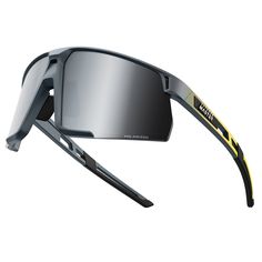 OutdoorMaster HawkView Cycling Sunglasses feature UV400 protective coated HD lenses that block UVA and UVB, which are harmful to our eyes, and a multi-layer polycarbonate polarized coating for superior optical quality. Made of memory material, the TR90 frame perfectly fits riders of all sizes and is lightweight and comfortable. Ideal for a variety of outdoor sports, biking, baseball, golf, fishing, and kayaking under strong sunlight. Reduces eye fatigue for a softer, clearer view. Modern Gray Shield Sunglasses With Uv Protection, Gray Sunglasses With Uva Protection For Outdoor, Functional Shield Sunglasses With Polarized Lenses, Gray Sunglasses With Uv Protection For Outdoor, Functional Shield Sunglasses With Polarized Polycarbonate Lenses, Functional Polycarbonate Sunglasses For Protection, Functional Polycarbonate Shield Sunglasses With Uv Protection, Gray Polycarbonate Sunglasses With Uva Protection, Functional Sports Sunglasses With Polarized Lenses