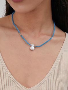 Composition : beads, surgical steel, baroque pearlColor : Sky blueCountry of Origin : Republic of Korea Accessories Jewelry Necklace, Beads Necklace, Women Accessories Jewelry, Sky Blue, Blue Sky, Beading, Jewelry Accessories, Beaded Necklace, Jewelry Necklaces