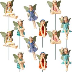 PRICES MAY VARY. Package Includes: you will get 12 pieces of mini fairies statues in 6 different kinds of styles, 2 pieces for each style, delicate design with stakes, enough quantity for meeting your needs Size Information: the size of the mini fairy figurine itself is about 5 x 7 cm/ 1.97 x 2.76 inches, the floor plug is about 15cm; The overall length of the product is about 21cm, depending on the style there will be slight differences, the product is simple and easy to use Reliable Resin Mate Flower Pot Decor, Fairy Sculpture, Pot Decor, Accessories For Home, Fairy Statues, Garden Figurines, Outdoor Living Decor, Fairy Decor, Garden Mini