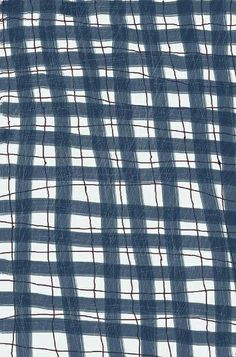 a blue and white checkered fabric with red lines on the top, as if it were woven into something