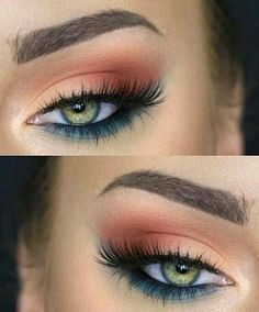 Day Eye Makeup, Makeup Cantik, Pretty Eye Makeup, Makeup Looks For Green Eyes, Makeup Sephora, Bright Makeup, Smink Inspiration, Simple Eye Makeup