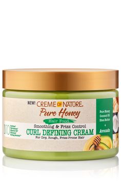 PRICES MAY VARY. Provides Nourishing Moisture Hydrates & Delivers Defined Frizz-Free Curls for Up to 72 Hours Conditions & Hydrates Improves Smoothness Provides Great Shine Curl Cream For Curly Hair, Cream For Curly Hair, Creme Of Nature, Shea Butter Hair, Avocado Hair, Frizz Free Curls, Avocado Cream, Curl Defining Cream, Pure Honey