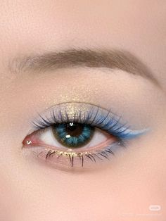 Blue And Gold Makeup, Wedding Guest Makeup, Ethereal Makeup, Eye Makeup Designs, Makeup On Fleek, Camp Half Blood