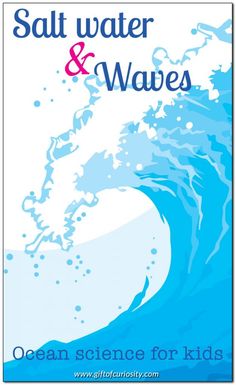 a poster with the words salt water and waves