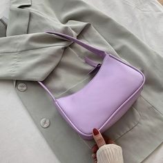 Shipping: Worldwide Express Shipping AvailableDelivery time: 7-15Days Fast ShippingReturns: Fast refund, 100% Money Back Guarantee. Fashion Girl Design, Retro Handbags, Female Shoulder, Armpit Bag, Trendy Shoulder Bag, Small Shoulder Bags, Small Clutch, Pretty Bags, Purple Bags