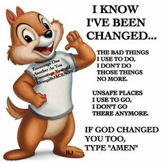 an image of a cartoon character saying i know i've been changed