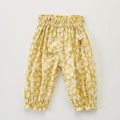 3M-4Y Breathable Lightweight Printed Loose Anti-Mosquito Foot Pants Bud Pants Wholesale Baby Clothes Wholesale Cheap Cotton Playtime Bottoms, Trendy Cotton Bottoms With Butterfly Print, Yellow Cotton Playtime Bottoms, Playful Cotton Bottoms Multi-pack, Yellow Ankle-length Harem Pants With Pockets, Clothes Pants, Anti Mosquito, Baby Girl Pants, Stylish Pants