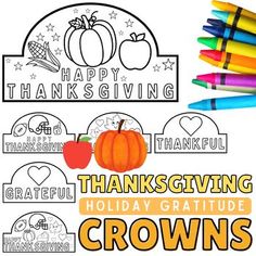 thanksgiving coloring pages with pumpkins and other items