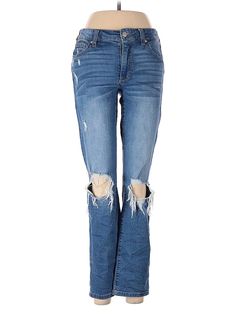 Altar'd State Jeans Size: 27 Blue Bottoms - used. 99% COTTON, 1% SPANDEX, Distressed Wash, Hearts, Cropped, Low Rise | Altar'd State Jeans - Low Rise: Blue Bottoms - Size 27 Altard State, Altar'd State, Low Rise, Blue Jeans, Womens Bottoms, Jeans Size, Women Handbags, Spandex, For Women