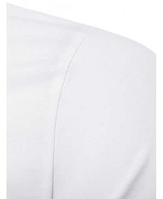 Deep V Striped Tee Shirt - White - 3H85838213 Size S White Slim Fit Short Sleeve T-shirt, White Stretch Long Sleeve T-shirt, White Slim Fit Cotton T-shirt, Slim Fit White Cotton T-shirt, Solid Color Slim Fit Cotton Top, Solid Cotton Slim Fit T-shirt, Solid Slim Fit Crew Neck T-shirt, Fitted Plain Cotton Tops, Fitted Cotton Plain Tops