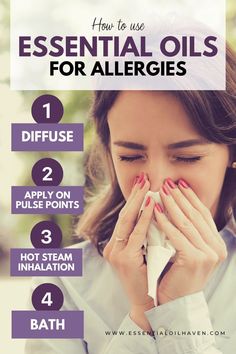 If you're looking to ditch the over-the-counter medicines and want to try essential oils, then this is the list for you. Here are the 10 best essential oils that have been shown to help with seasonal allergies. From lavender oil to peppermint oil, there's sure to be an oil on this list that can help you breathe a little easier during allergy season.  // essential oils for allergies // essential oils for allergy relief // essential oils for seasonal allergies // Allergy Relief Essential Oils, Essential Oils For Allergies, Oils For Allergies, Essential Oils Allergies, Natural Allergy Relief, Home Remedies For Allergies, Allergy Season, Allergy Remedies, Food Mold