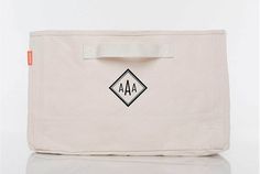 a white bag with an aa logo on it