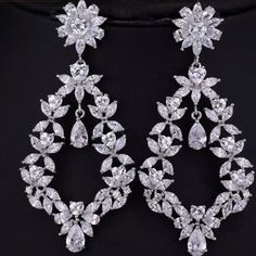 ESSIEN EARRINGS- PRE-ORDER ONLY - SuReina Bridal ESSIEN EARRINGS- PRE-ORDER ONLY <3 Bohemian Jewelry Earrings, Long Diamond Earrings, China Earrings, Marquise Earrings, Earrings Cartilage, Earrings Luxury, Large Wedding, Cheap Earrings, Women Bride