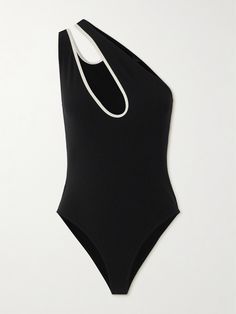 Lisa Marie Fernandez’s swimsuit has an elegant one-shoulder silhouette and a generous cutout with contrasting trims. It's made from crepe with just the right amount of stretch, so it’s comfortable yet supportive. You can also style it as a bodysuit in the evenings.<br><br>This product was Locally Made. Find out more about NET SUSTAIN <a href="https://www.net-a-porter.com/en-gb/campaigns/net-sustain">here.</a> Swimsuits For Men, Wardrobe Aesthetic, Cutout Swimsuit, Net Sustain, Lisa Marie Fernandez, Cut Out Swimsuits, Print Swimwear, 2 Piece Swimsuits