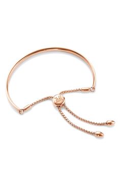 Monica Vinader 'Fiji' Chain Bracelet Classic Adjustable Rose Gold Bangle, Adjustable Rose Gold Box Chain Jewelry, Adjustable Rose Gold Bangle With Polished Finish, Adjustable Polished Rose Gold Bangle, Sleek Polished Bangle Jewelry, Sleek Polished Bangle Bracelet, Classic Adjustable Rose Gold Bracelets, Adjustable Rose Gold Classic Bracelets, Adjustable Luxury Rose Gold Cuff Bracelet