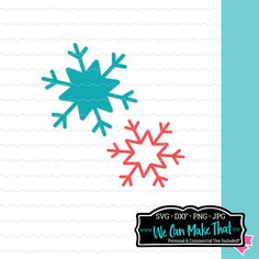 two snowflakes are shown on the left and right side of this cut file