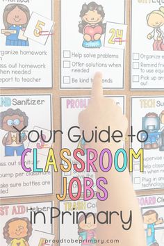 classroom jobs in primary and middle school with the text your guide to classroom jobs in primary and