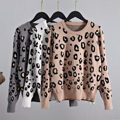 Leopard Print Ladies O neck Sweater Autumn and Winter Thick Warm Pullover Soft Sweater Shipping from the US. Easy 30 day return policy, 100% cotton, Double-needle neck, sleeves and hem; Roomy Unisex Fit. Long Sleeve Leopard Print Sweater For Spring, Leopard Print Long Sleeve Sweater For Spring, Trendy Leopard Print Winter Sweater, Winter Leopard Print Long Sleeve Sweater, Long Sleeve Leopard Print Winter Sweater, Leopard Print Long Sleeve Winter Sweater, Leopard Print Crew Neck Top For Winter, Leopard Print Long Sleeve Sweater For Winter, Leopard Print Long Sleeve Sweater