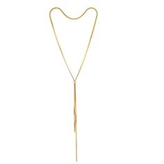 JASMINA LARIAT - Katie Rae Collection Luxury Gold Lariat Necklace, Elegant Gold-tone Jewelry With Adjustable Length, Minimalist Gold-tone Jewelry With Adjustable Length, Elegant Gold Necklace With Adjustable Length, Minimalist Delicate Chain Lariat Necklace For Formal Events, Elegant Adjustable Gold-tone Lariat Necklace, Adjustable Yellow Gold Lariat Necklace For Formal Occasions, Luxury Gold Lariat Necklace With Adjustable Chain, Elegant Y-shape Lariat Necklace With Adjustable Chain