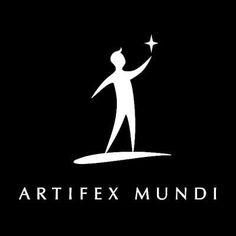 the logo for artifex mundii is shown in white on black background