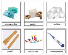 four different types of objects are shown in the picture, including toothbrushes and glue