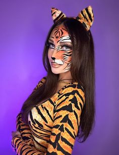 Tigger Makeup, Tiger Costume Women, Sheep Makeup, Halloween Costumes Women Scary, Tiger Makeup, Creepy Makeup, Tiger Costume