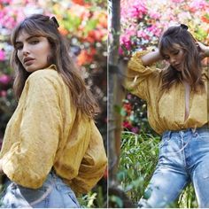 In Perfect Condition. Hardly Worn. Yellow Fall Daywear Blouse, Yellow Fall Blouse For Daywear, Yellow Feminine Blouse For Daywear, Feminine Yellow Blouse For Daywear, Feminine Yellow Blouse For Fall, Yellow Feminine Blouse, Boho Hippie Aesthetic, Austin Trip, Alyssa Miller