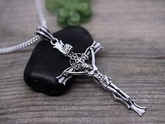 "This is wonderful, let these Crucifix Cross remind you that you are always guided and watched over wherever you may go. This incredible sterling silver Crucifix Cross will become Instantly in a family heirloom, pass this gorgeous Cross down from one generation to the next. !! DON'T LOSE IT, save it to revisit it later by clicking the Facebook and Pinterest buttons. Cast using 100% sterling silver, no pewter, nickel or lead was used to create this piece, buy with peace of mind. . Big collection Sterling Silver Cross Box Chain Necklace, Spiritual Sterling Silver Crucifix Jewelry, Sterling Silver Crucifix Necklace With Box Chain, Silver 925 Stamped Crucifix Jewelry, Sterling Silver Crucifix With Silver Chain, Personalized Silver Crucifix Jewelry, Sterling Silver Crucifix Jewelry As Gift, Silver Crucifix Chain Jewelry Gift, Nickel-free Sterling Silver Crucifix Jewelry