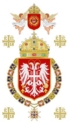 Escudo de Serbia Sacred Hearts, Sacred Heart, Serbia, Coat Of Arms, Flag