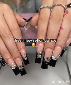 Homecoming Nails Acrylic Coffin, Homecoming Nails Almond, Sliver Nails, Camouflage Nails, Pink Tip Nails, Nails Acrylic Coffin, Cross Nails, Zebra Nails, Black Acrylic Nails