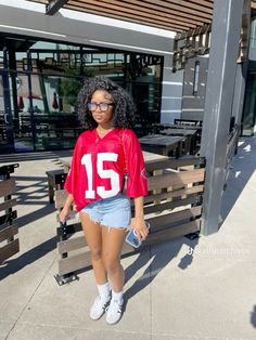 Hbcu Yard Outfits, Tailgate Outfit Black Women Hbcu, Jersey Sambas Outfit, Baseball Outfit Black Women, Black Women Jersey Outfit, College Homecoming Fits Black Women, Homecoming Outfits Black Women Tailgate, Chill Movie Date Outfit Black Women, Aesthetic Summer Outfits Black Women