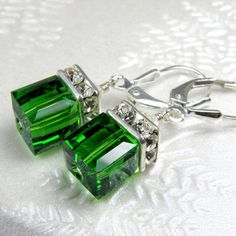 Light Emerald Crystal Earrings Green Drop Bridesmaid by fineheart Sparkling Green Crystal Jewelry, Green Sparkling Jewelry For Party, Sparkling Green Jewelry For Party, Green Crystal Earrings With Sparkling Stones For Party, Green Crystal Drop Earrings, Green Cubic Zirconia Crystal Earrings For Party, Green Crystal Earrings For May Birthstone Party, Emerald Earrings For May Birthstone Party, Emerald Earrings For Party And May Birthstone