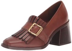 PRICES MAY VARY. Leather Material Pump - Block Heel Slip On Closure Cognac Shoes, Dress Loafers, Kids Luggage, Luxury Store, Pharmacy Gifts, Loafers For Women, Slip Ons, Leather Material, Vince Camuto