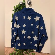 Coraline Star Oversized Turtleneck Sweater Star Sweater Outfit, Coraline Sweater, Coraline Halloween, Hot Topic Sweaters, Hot Sweater, Oversized Turtleneck Sweater, Halloween Costume Outfits, Oversized Turtleneck, Blue Crewneck