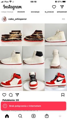 an instagram page with multiple images of shoes and the words instagram on it