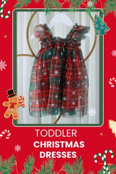 Discover a charming red and green plaid Christmas dress that's sure to make your baby stand out this holiday season. This festive, yet versatile dress will make for adorable family photos and holiday memories to last a lifetime! Green Plaid Christmas, Plaid Christmas Dress