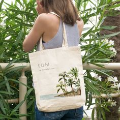 "Get ready for your summer wedding with our elegant wedding tote bags. Perfect for carrying all your essentials in style, these totes are a must-have accessory for any bride or bridesmaid. Shop now and make a statement on your special day! #wedding #totebag #bride #bridesmaid #summerwedding #bridalparty #weddingaccessories #bridetobe #weddingstyle #fashionstatement" Pretty Monograms, Boho Tote Bag, Foliage Wedding, Dusky Blue, Monogram Tote Bags