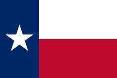 the texas state flag is shown in red, white and blue with a star on it