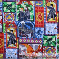 an image of harry potter and hermione quilts on display at the museum