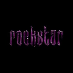 the word rockstar on a black background