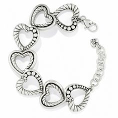 Connected By Love Bracelet  available at #Brighton~it is so pretty on ! I love it*** Romantic Classic, The Bling Ring, Brighton Bracelets, Womens Bangles, Brighton Handbags, Silver Bracelets For Women, Hooked Rugs, Jewelry Charms, Sparkle Jewelry