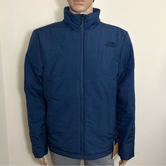 The North Face Men’s Junction Insulated Jacket **Price Is Firm** No Offers, Ty! Brand New With Tags! Perfect For Gift Giving! With A Water-Repellent Finish, Heatseeker Eco Insulation And 100% Recycled Body Fabric, The Versatile Junction Insulated Jacket Can Act As A Snowsports Mid-Layer Or A Stylish Stand-Alone Jacket. Shady Blue Color Available In Men's Size S, M, L, Xl Or Xxl Standard Fit Measurements Taken While Lying Flat: S - Armpit To Armpit: 21”;Shoulder To Bottom Hem: 27” M - Armpit To A Navy Outerwear For Outdoor Activities, Urban Blue Outerwear For Cold Weather, Urban Style Blue Outerwear For Cold Weather, The North Face Blue Windbreaker For Fall, Blue The North Face Outerwear With Pockets, Casual Blue The North Face Windbreaker, Blue The North Face Windbreaker For Winter, Casual Blue The North Face Outerwear, Face Men