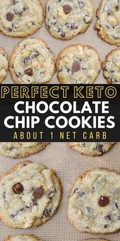 the perfect keto chocolate chip cookies about to be eaten