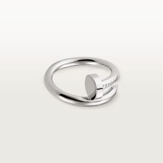 CRB4099200 - Juste un Clou ring - White gold - Cartier Cartier Silver Ring, Cartier Juste Un Clou Ring, Juste Un Clou Ring, Cartier Juste Un Clou, Trinity Bracelet, Cartier Men, Nail Ring, Ring White Gold, White Gold Bracelet