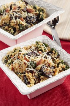 This seasonal side dish combines nutritious quinoa and California Dried Figs with a tangy vinaigrette, savory parmesan, and crunchy almonds. Fig Salad Recipes, Wilted Kale, Fig Salad, Holiday Side Dish, Filling Lunch, Grain Salad