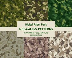 Pixel Camouflage Seamless Pattern SVG Camo Military Digital Paper Army Camo Design Camouflage Patterns Svg Camouflage Paper Instant Download Pattern Svg, Army Camo, Camo Designs, Digital Paper Pack, Diy Prints, Digital Art Prints, Print Gifts