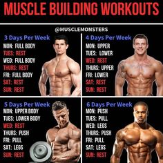 a man's six day muscle building workout plan